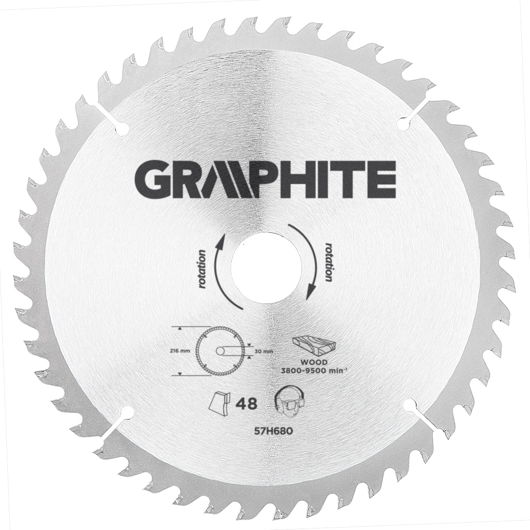 Disc for circular saw, carbide 216 x 30 mm, 48 teeth