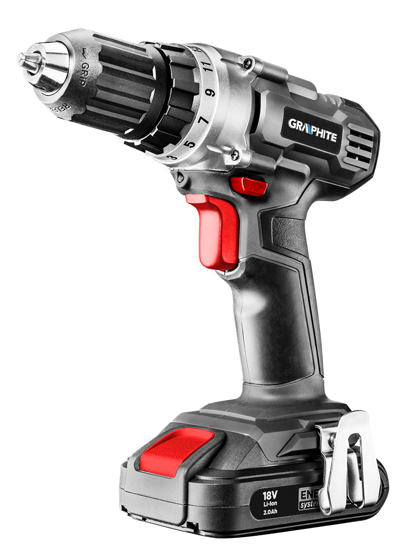 Wiertarko-wkrętarka akumulatorowa Energy+ 18V, Li-Ion, uchwyt samozaciskowy 10 mm, bez akumulatora - obrazek 2