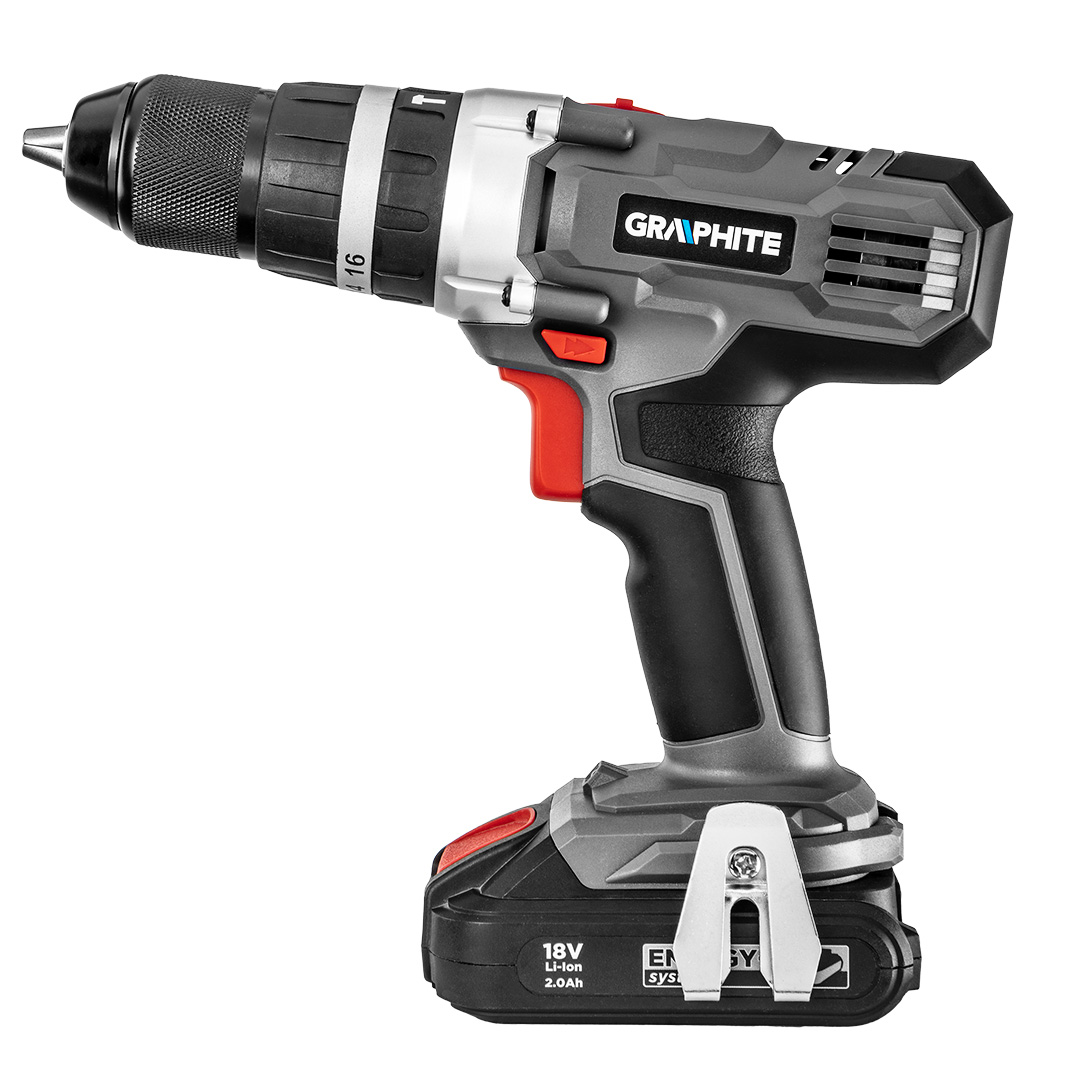 Wiertarko-wkrętarka akumulatorowa z udarem Energy+ 18V, Li-Ion, uchwyt 13 mm, bez akumulatora - obrazek 4
