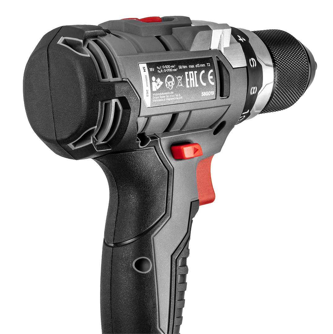 Wiertarko-wkrętarka akumulatorowa bezszczotkowa Energy+ 18V, Li-Ion, 13 mm, bez akumulatora - obrazek 10
