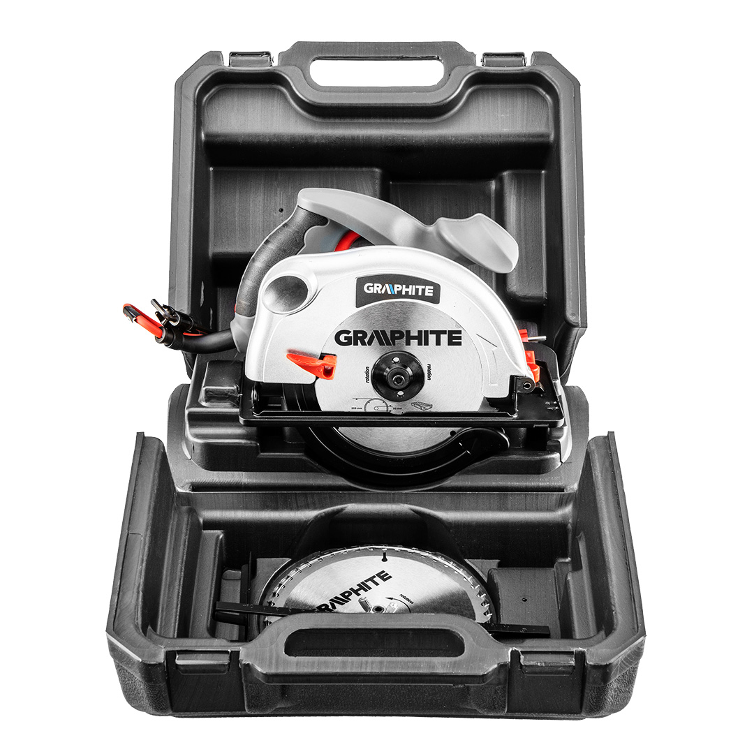 Circular saw 1200W, blade 185mm, speed 5000 r.p.m., max cuting depth 65mm in BMC - obrazek 4