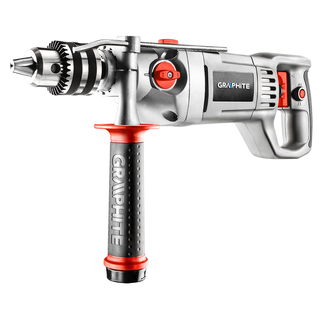 Impact drill 1050W, key chuck 16 mm, peed I: 0-900 rpm, II: 0-2500 rpm