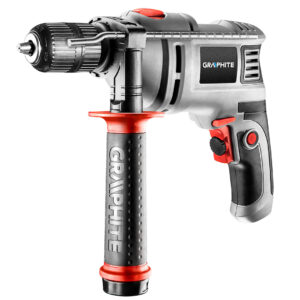 Impact drill 550W, keyless chuck 13 mm, speed 0-3000 rpm, case, 10 drill bits