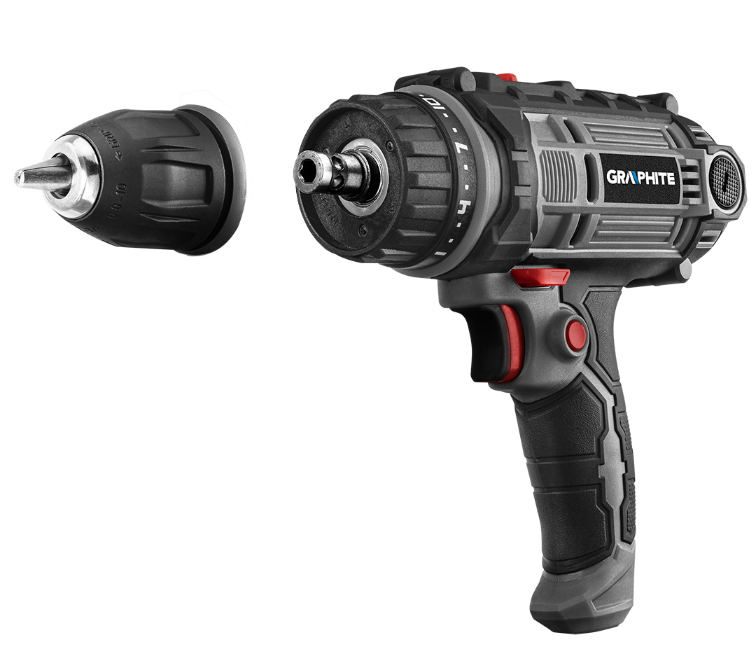Wiertarko-wkrętarka sieciowa 300W, uchwyt samozaciskowy 10 mm, walizka - obrazek 4
