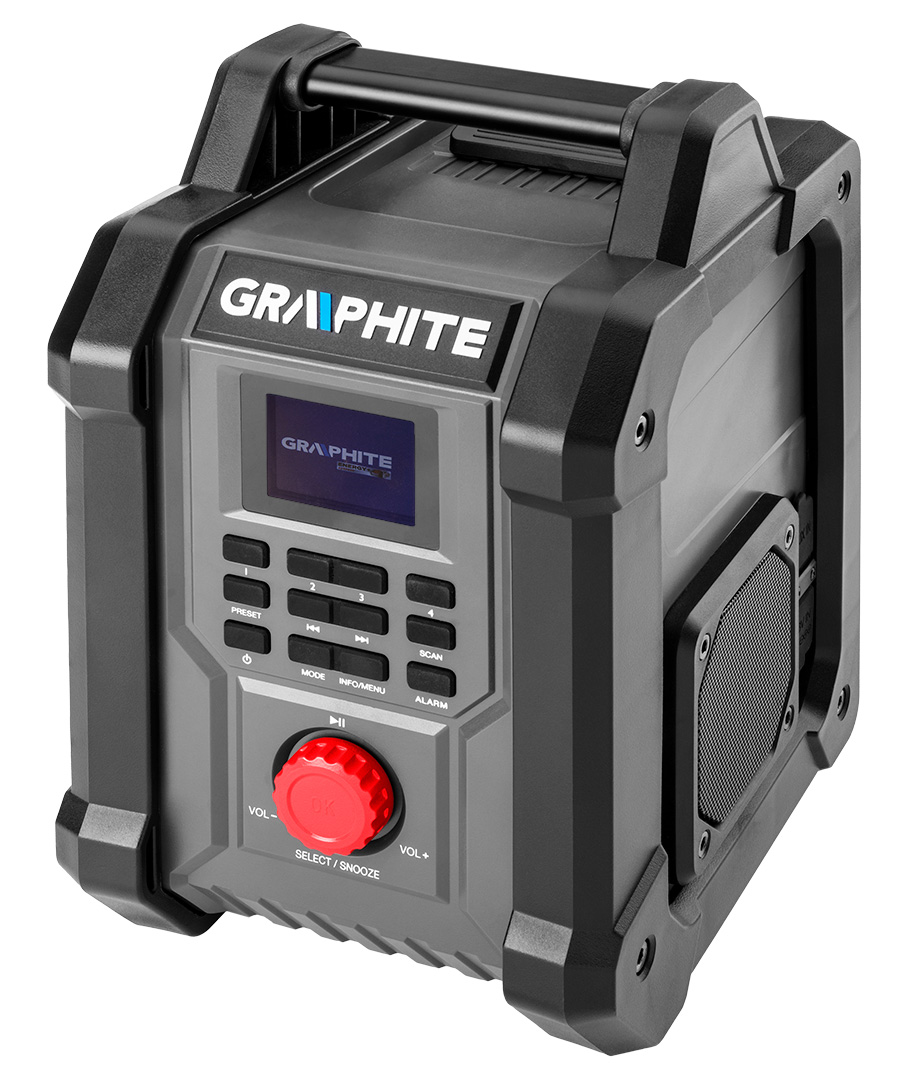 Radio budowlane akumulatorowo-sieciowe Graphite Energy+ 18V, bez akumulatora - obrazek 16