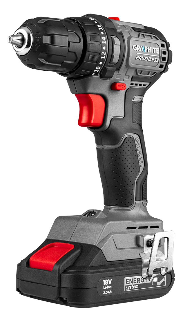 Wiertarko-wkrętarka bezszczotkowa 18V, uchwyt 10mm, compact, Energy+, bez akumulatora - obrazek 2