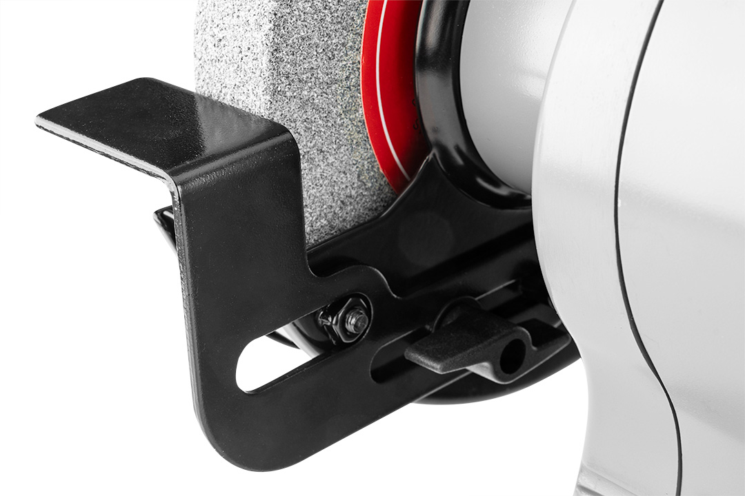 Bench grinder 370W, 230V, blade 150mm, speed 3450 r.p.m. with light, tray and blade dress - obrazek 2