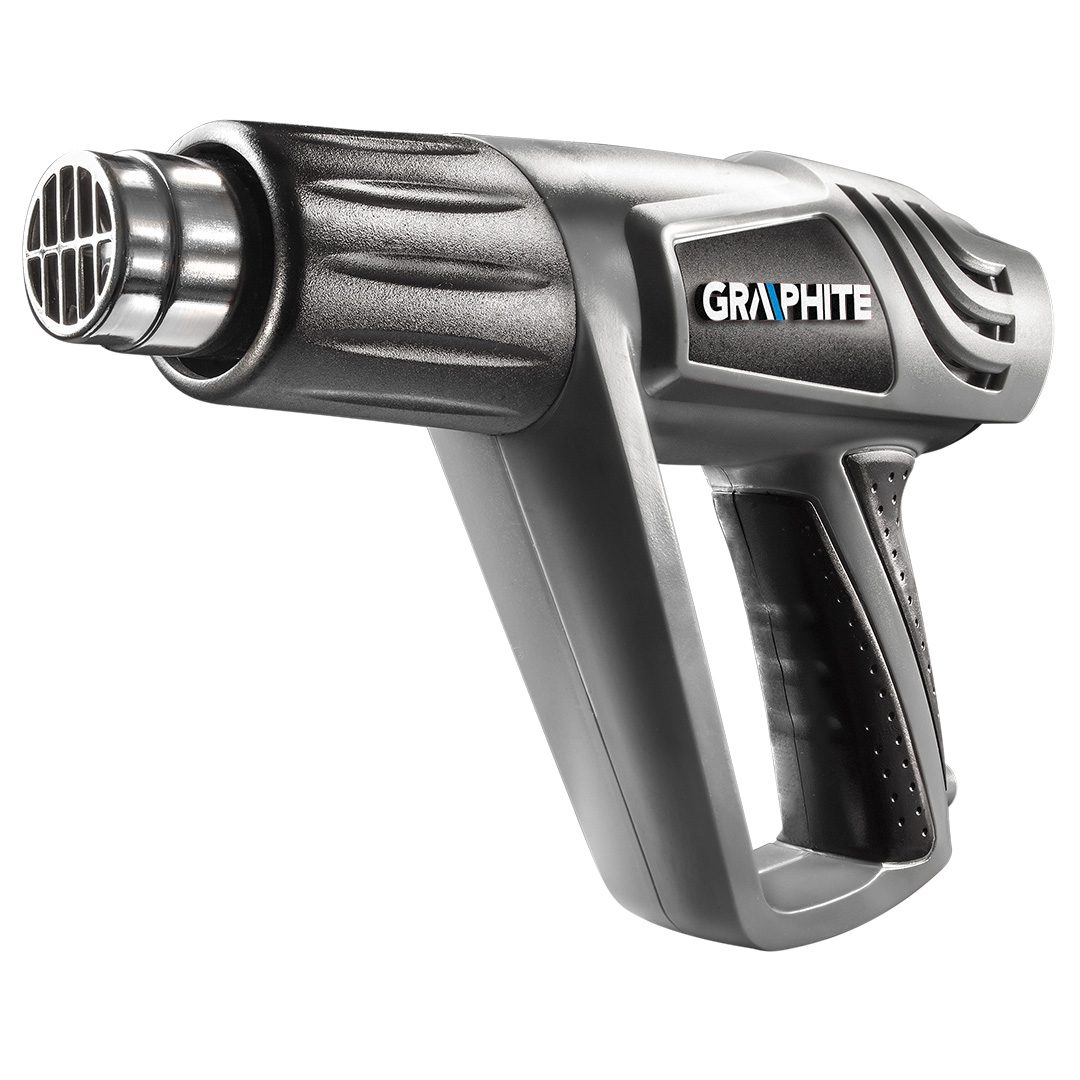 Heat gun 2000W, temperature range: I: 25°C, II: 80-600°C, III: 80-600°C, air flow I: 350, II: 350, III: 550 l/min, in case with accessories 5 pcs