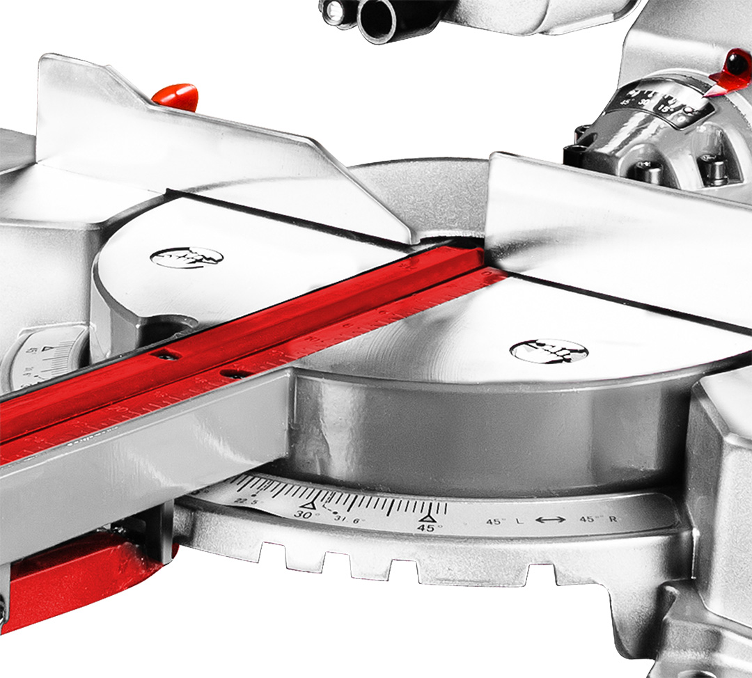 Mitre saw 1800W, blade 254mm, 60T TCT, speed 4800 r.p.m. - obrazek 5