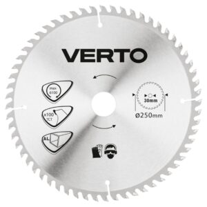 Circular saw blade, solid carbide, 250 x 30 mm, 100 teeth, ALU