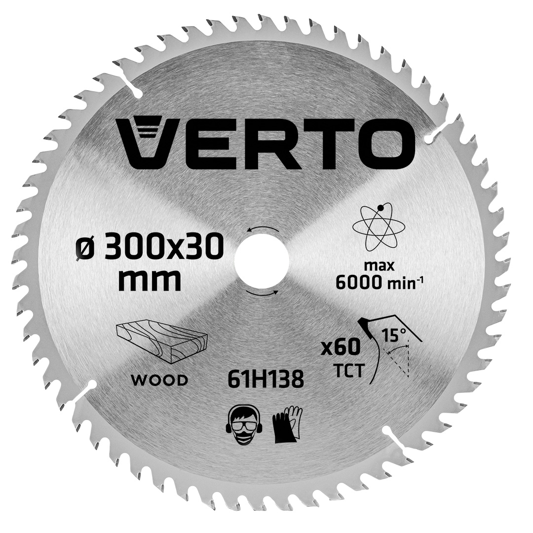 Circular saw blades with HM tips 300x30mm, 60 teeth