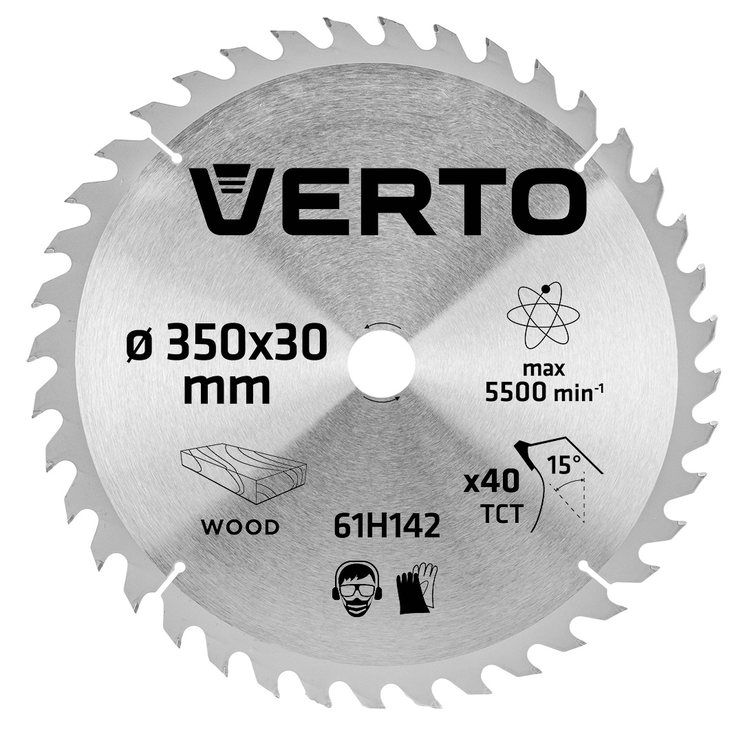 Circular saw blades with HM tips 350x30mm, 40 teeth
