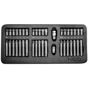 Screwdriver bits 30-75 mm set, 40 pcs, insert