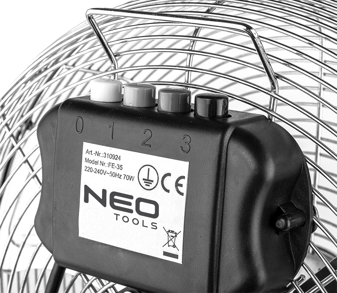Wentylator podłogowy 50W, średnica 30 cm, 3 prędkości nawiewu - obrazek 4