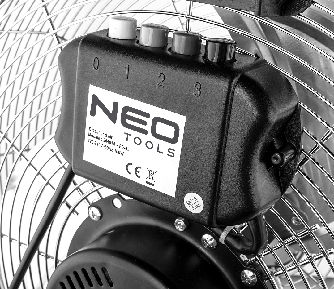 Wentylator podłogowy 100W, średnica 45 cm, 3 prędkości nawiewu - obrazek 3