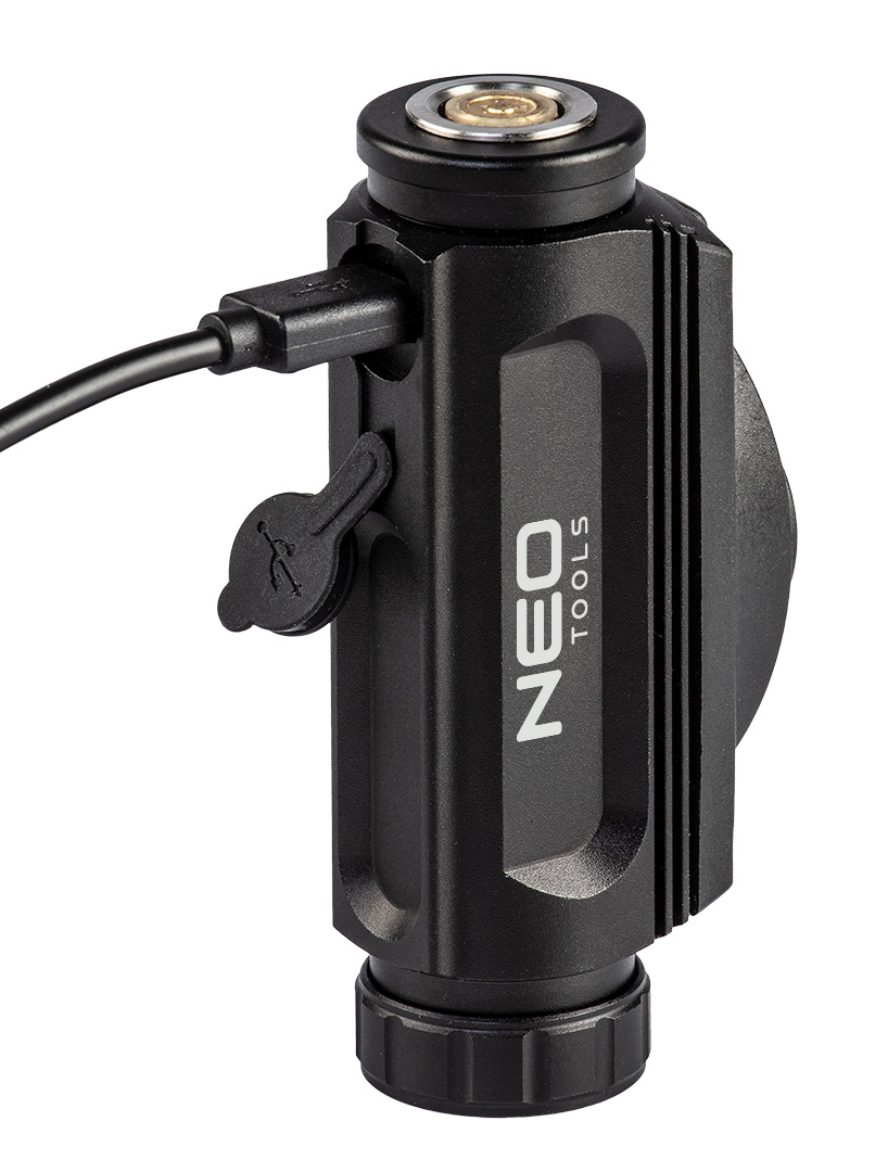 Latarka czołowa akumulatorowa USB 1000 lm czerwony/niebieski CREE LED + LED - obrazek 3