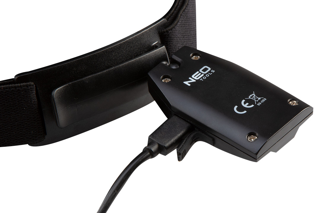 Latarka czołowa akumulatorowa USB 180 lm COB LED + czujnik ruchu - obrazek 5