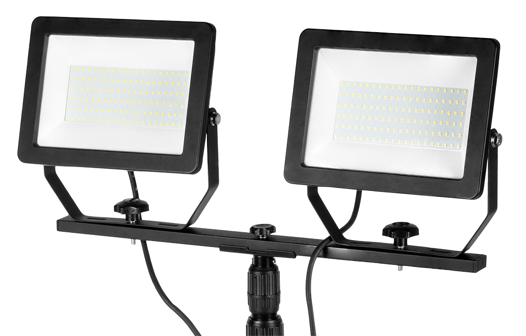 Reflektor podwójny 2x 100W SMD LED 2 x 8500 lm na statywie 1.8 m - obrazek 2