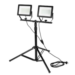 Reflektor podwójny 2x 100W SMD LED 2 x 8500 lm na statywie 1.8 m