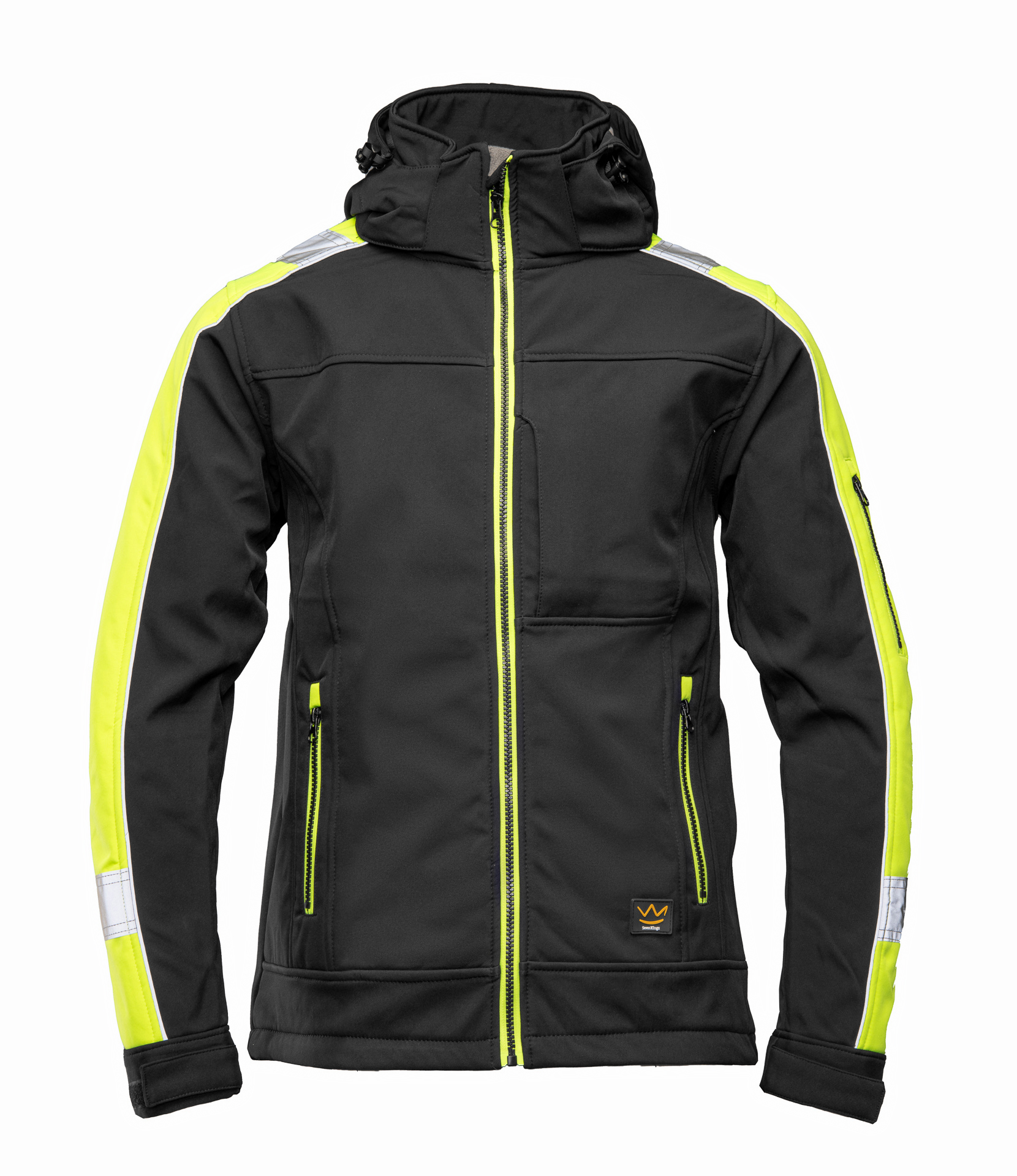 SEVEN_KINGS RIVAL SOFTSHELL RIVAL CZARNY/ŻÓŁĆ